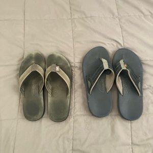 2 Pairs Mens Rainbow Sandals size 9-10